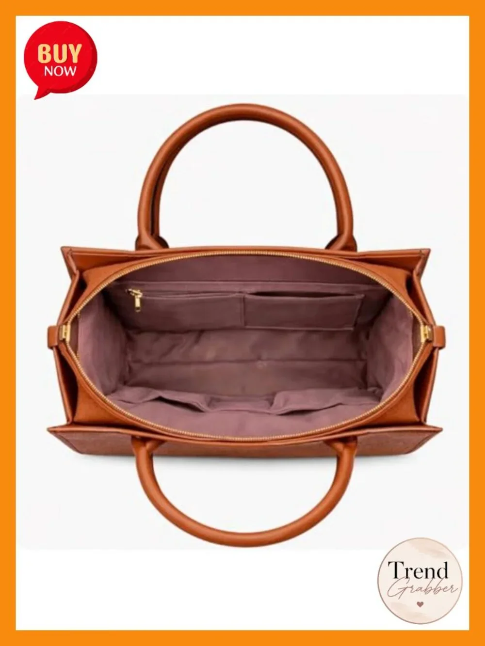 Vegan PU Leather Satchel Handbag – Structured Top Handle Purse with Crossbody
